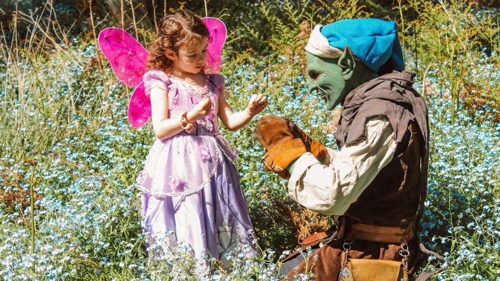 Girl talking to Goblin