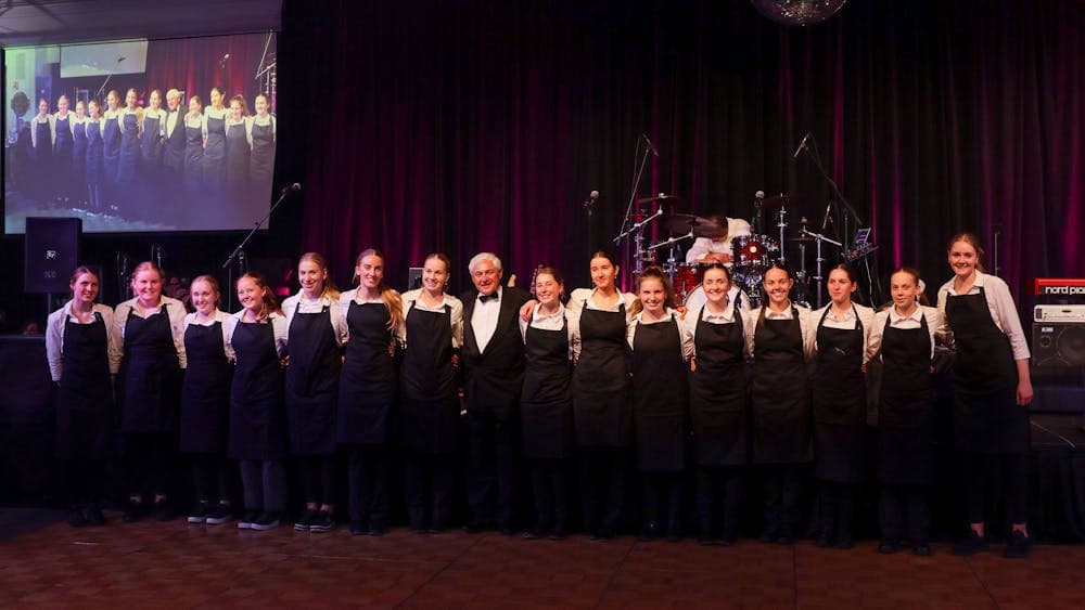 all of the serving staff plus Professor Kannourakis