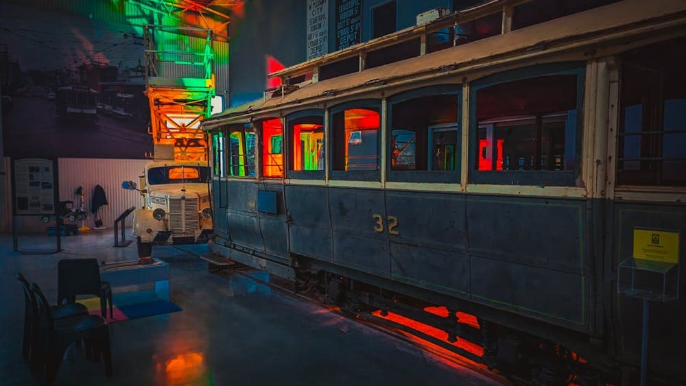The Museum displays at night