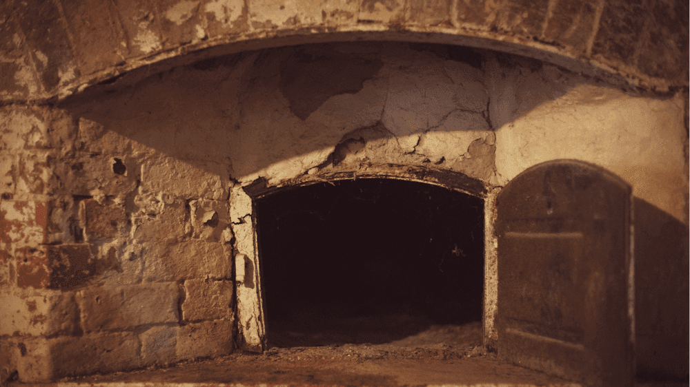 entryway to a stone Underground Bakery