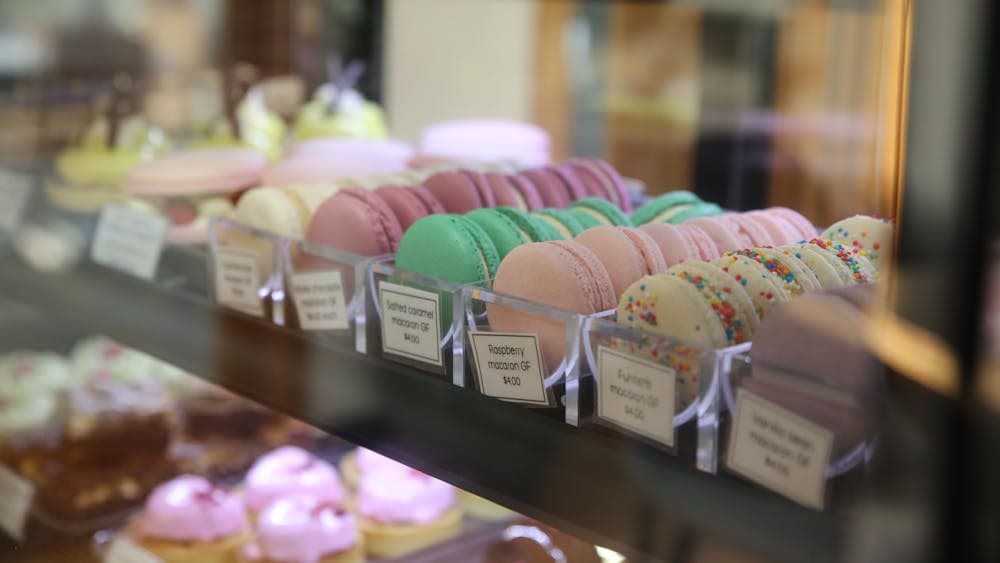 Gluten free Macarons on display