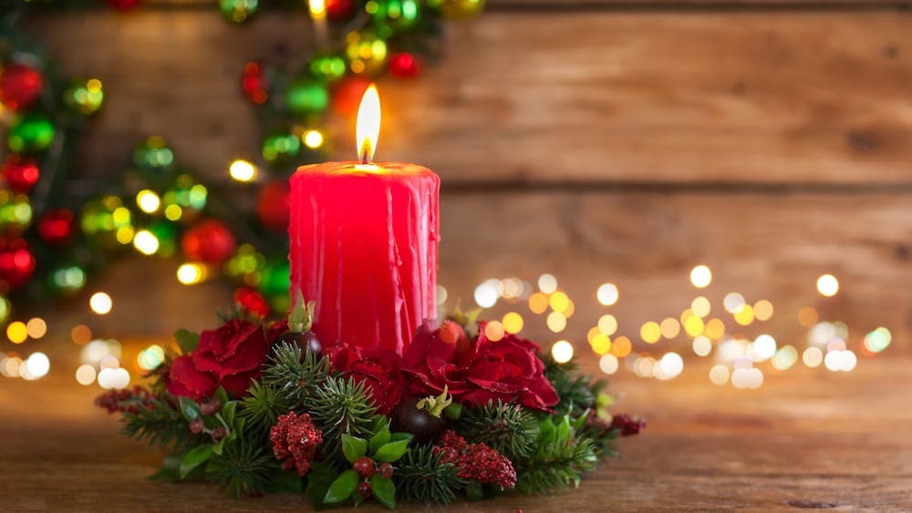 Red Candle at Christmas