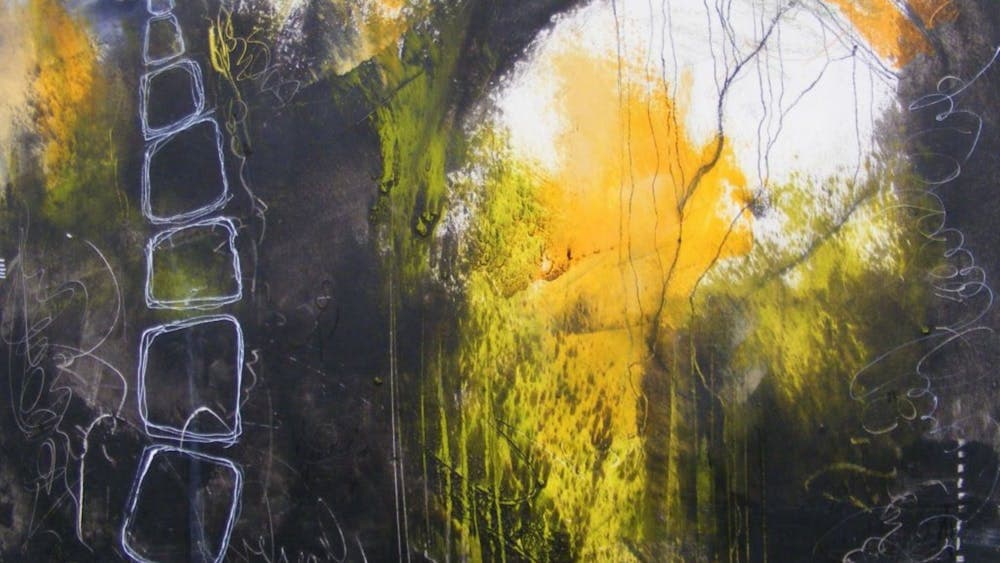 Abstract expression of a forest landscape