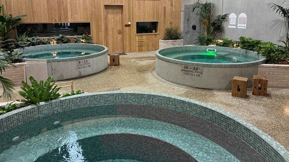 Wet space, cold pool, warm pool and mineral pool