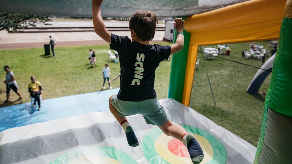 big jump at Tuff Nutterz Jumping Castle