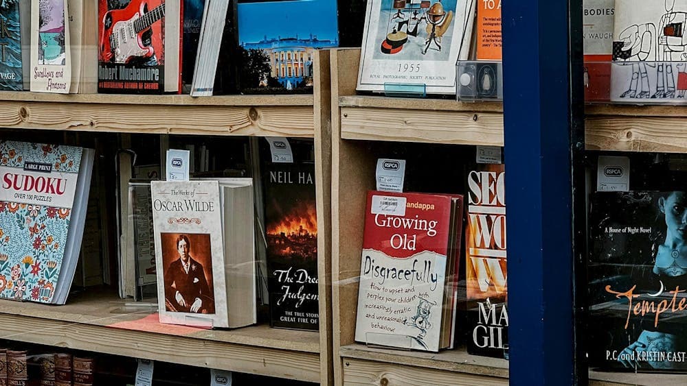 stacked books