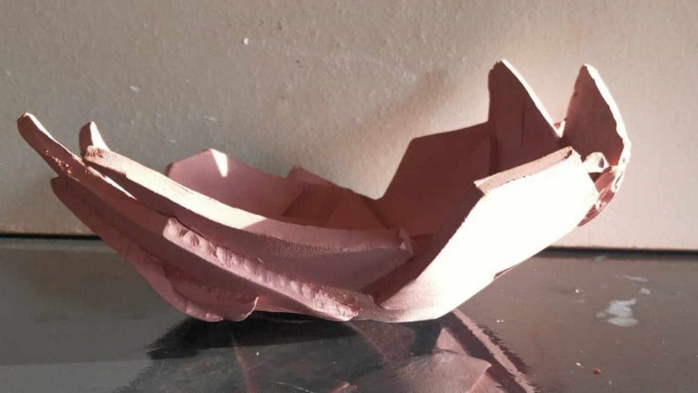 Pink clay vessel