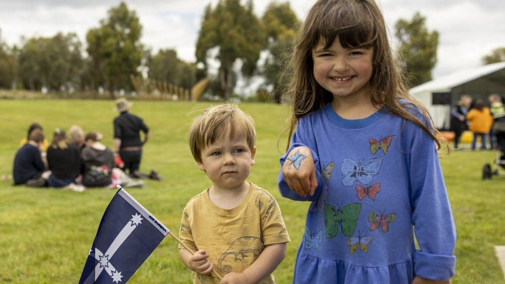 Children in Eureka Park enjoying Eureka Anniversary
