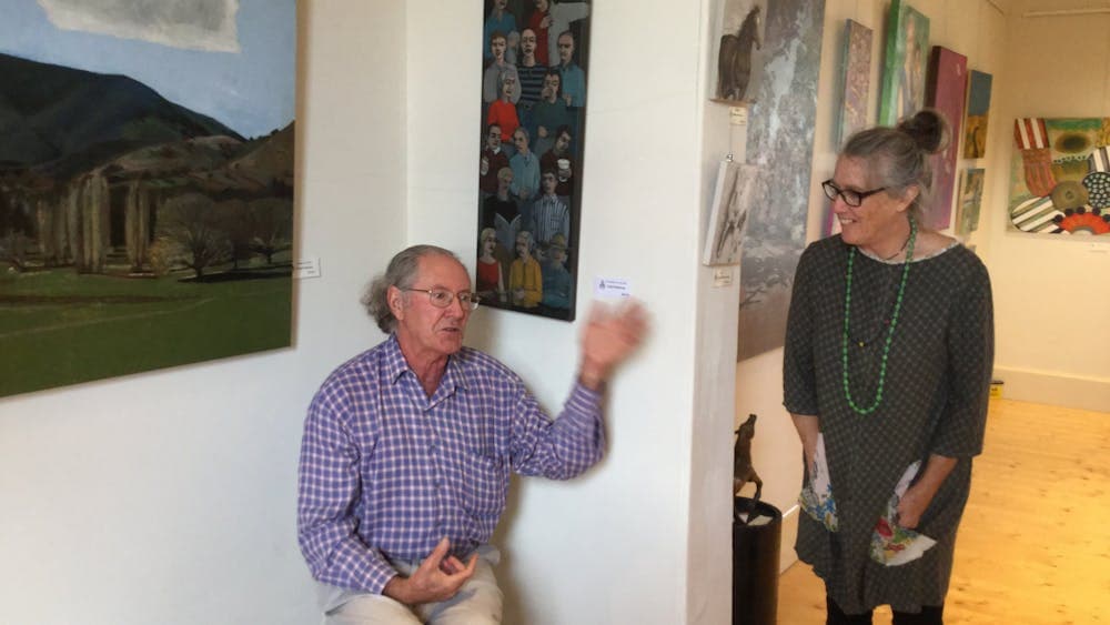 Award winning artist David Mellows discusses his work (background)