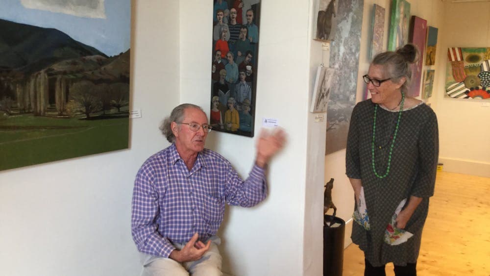 Award winning artist David Mellows discusses his work (background)