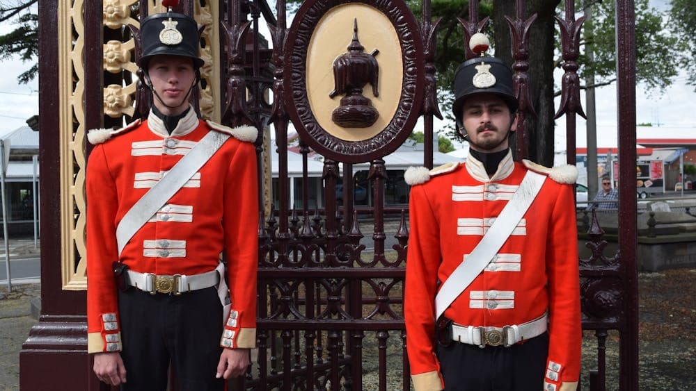 Costumed actors from Friends of Sovereign Hill portraying the soldiers at the event.