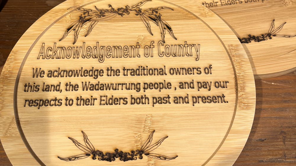 Acknowledgement of country plaque wood burning