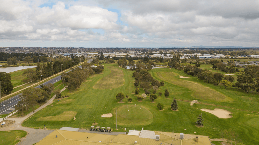 Aerial view of the course