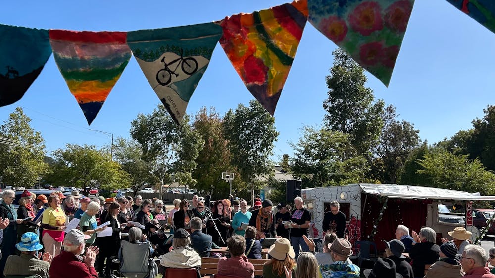 Children of Creswick made the bunting