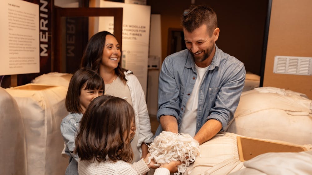 Wool exhibit at Creswick Woollen Mills