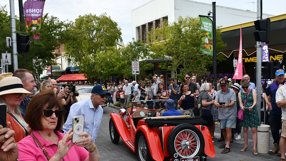 Happy people at an event