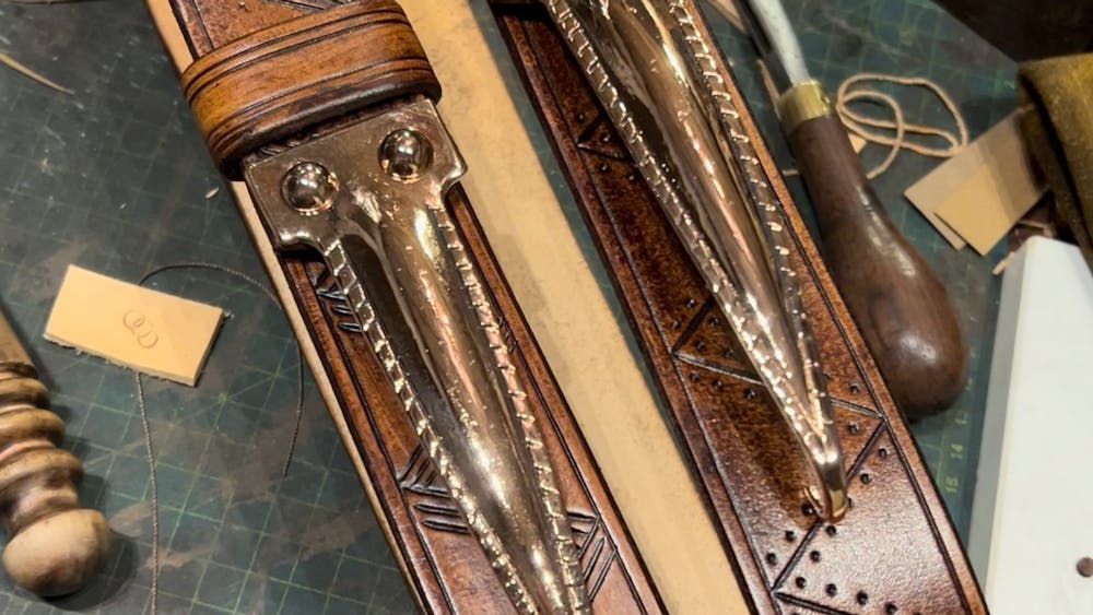 Pair of leather belts