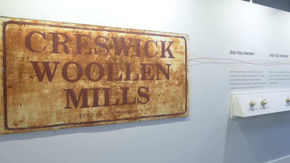 Wool exhibit at Creswick Woollen Mills