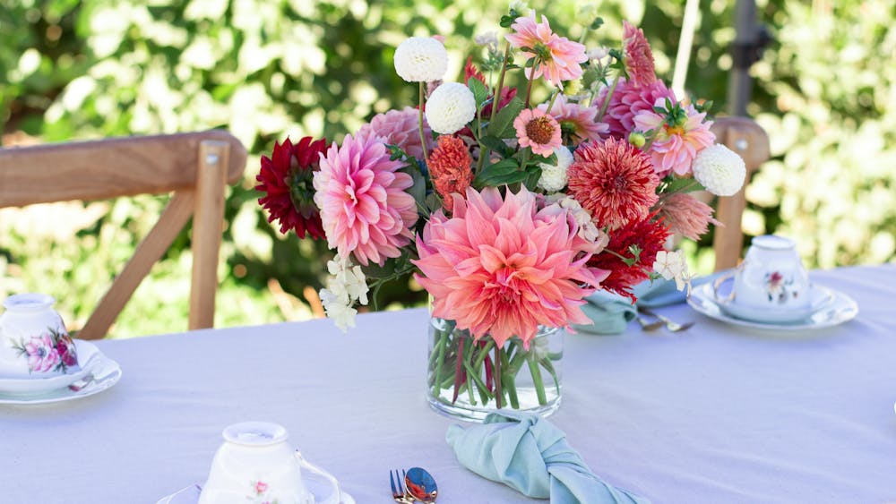 Thumbnail for Afternoon tea in the dahlia field at Florelie