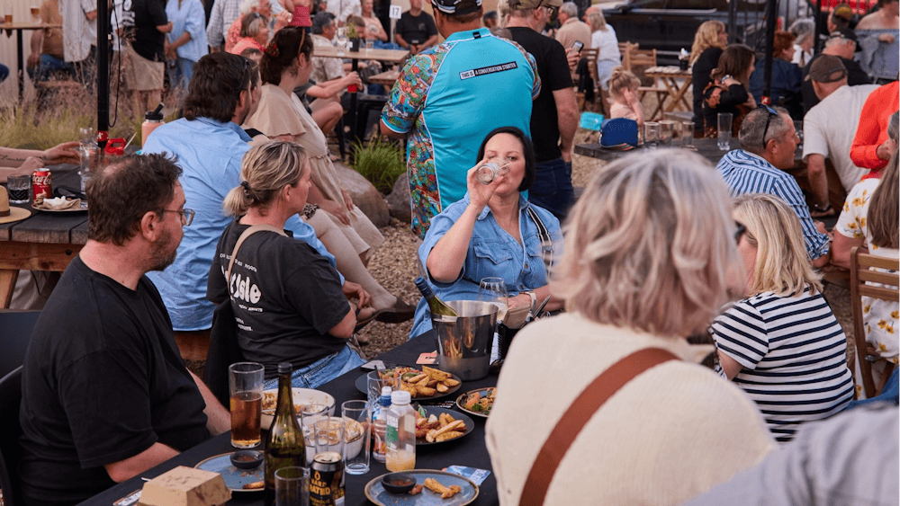 Group of outdoor diners