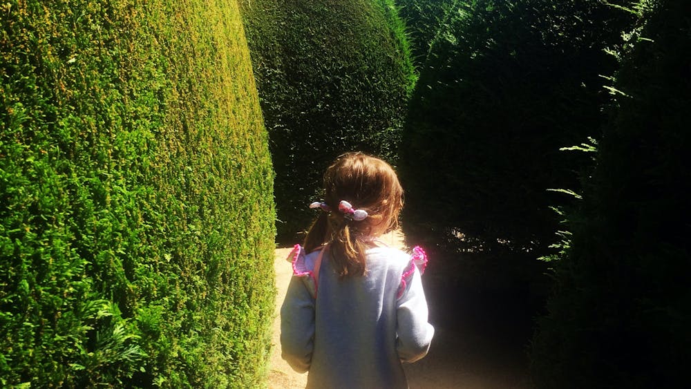 Zoe in maze