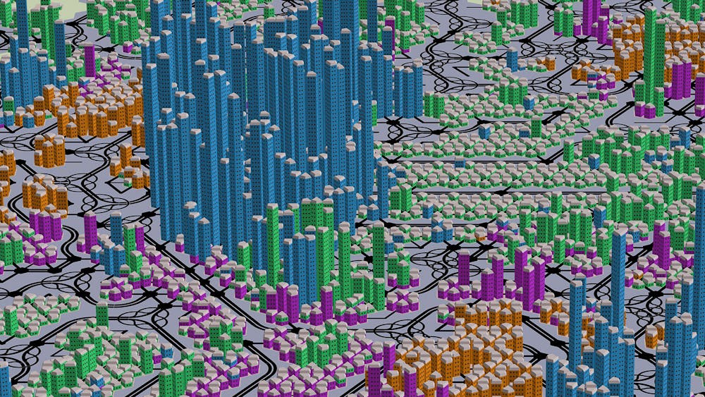 Bellmorn, major city stage - 3D view (detail)