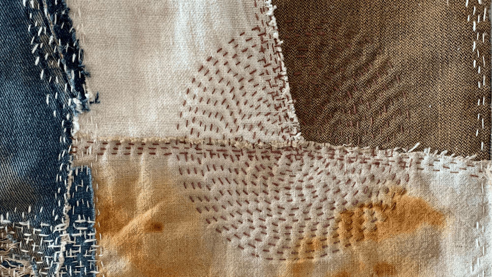 image of handmade materials with stitching