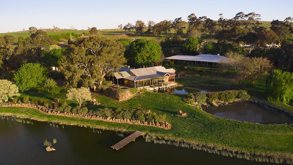 The restaurant offers panoramic views across the Daylesford–Macedon region.