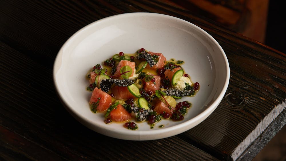 Menus follow the seasons and showcase what is grown, raised or foraged on site.