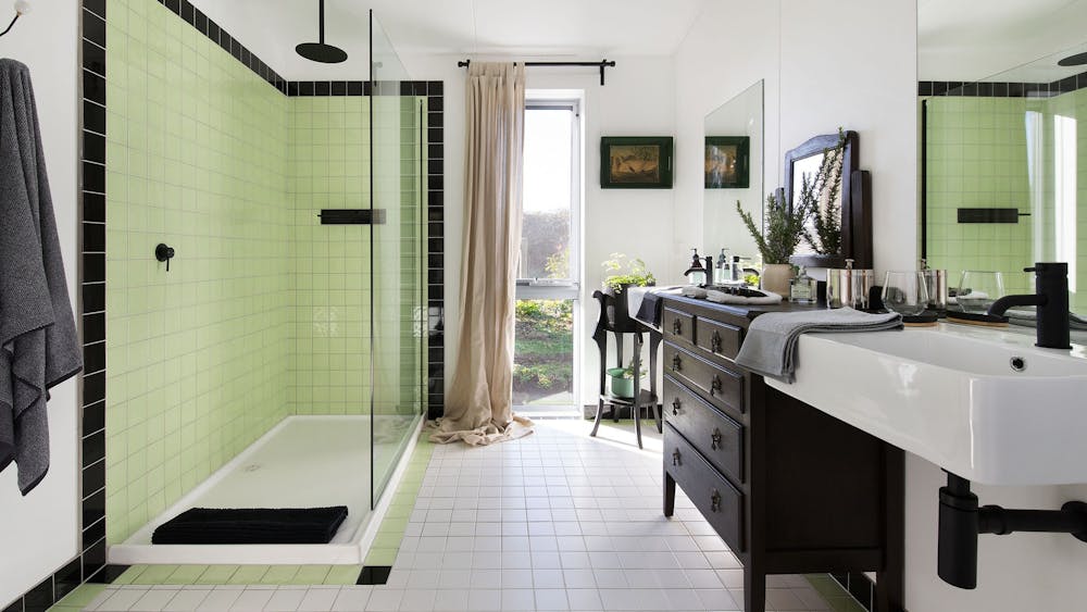 Bathroom with walk in shower