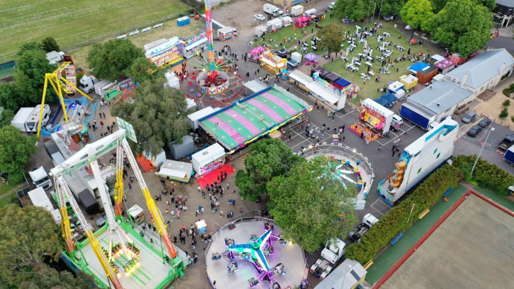 Bacchus Marsh Strawberry and Cherry Festival aerial view