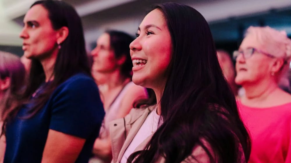 Some women enjoying a show at Civic Hall Ballarat