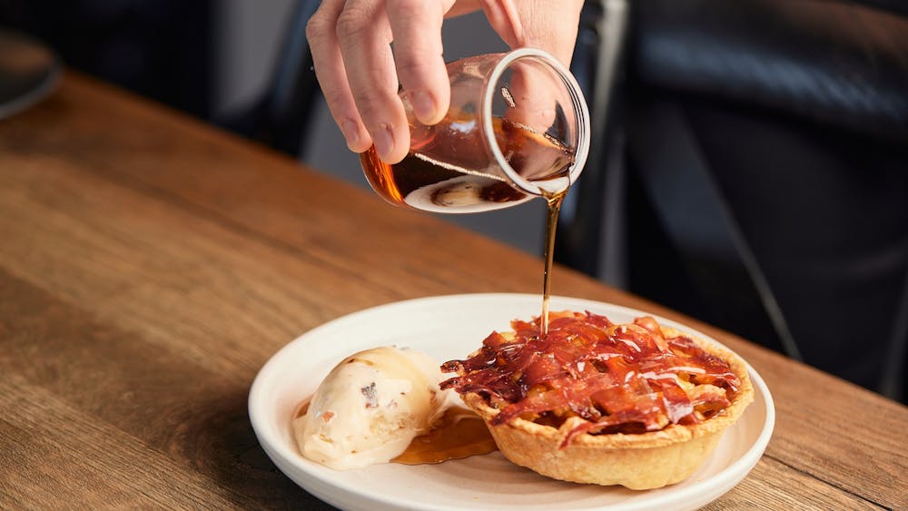 Apple sty pie at Mondegreen Cafe