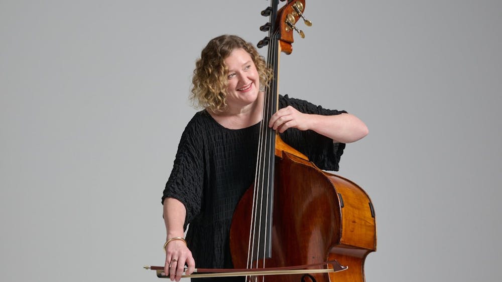 A woman with a cello