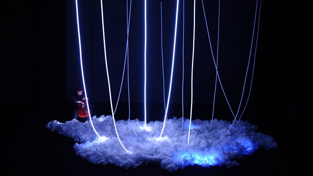 Bosco Shaw has turned Her Maj into a thunderstorm with a giant interactive cloud