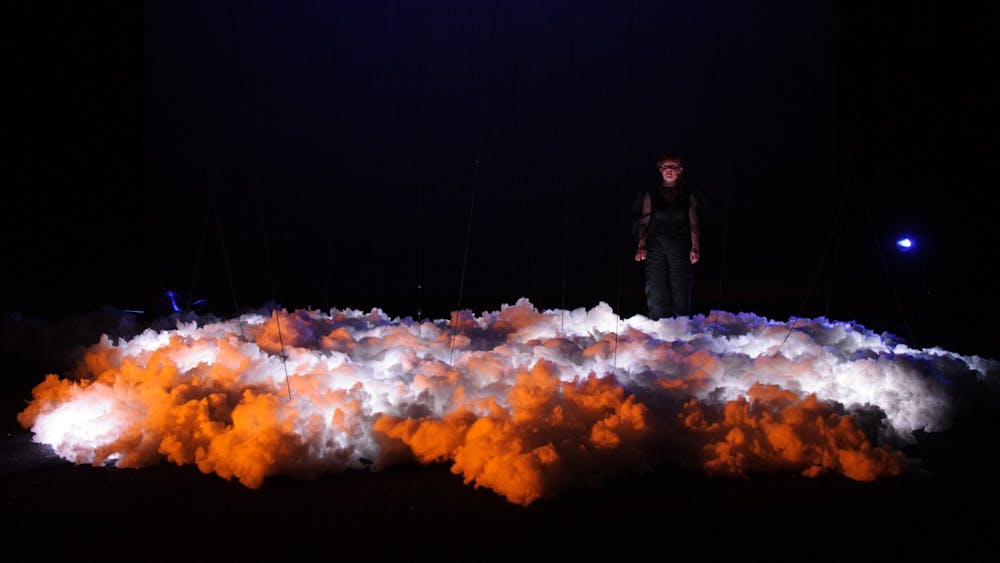 Bosco Shaw's thunder cloud sits on stage