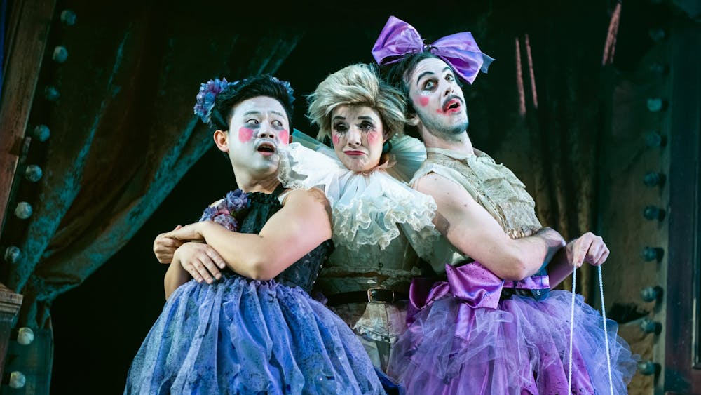 Cabaret performers dressed up in drag