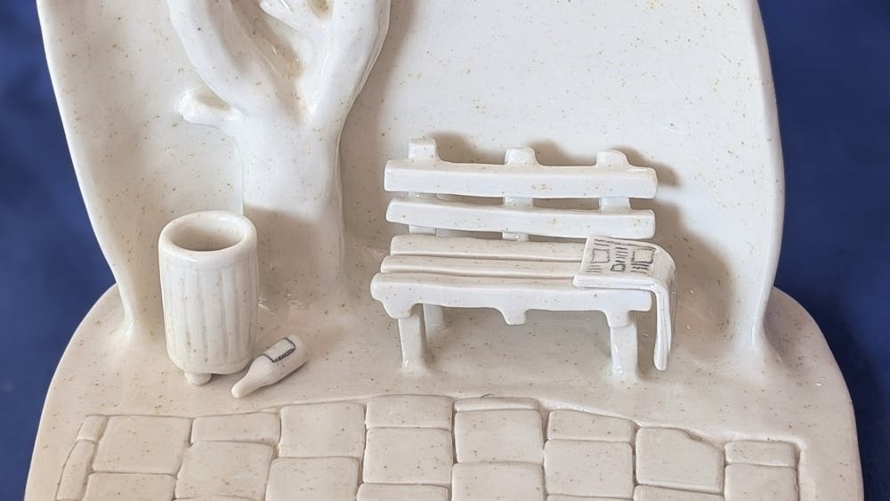 Ceramic chair tree vessel
