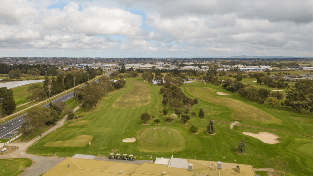 Aerial view of the course