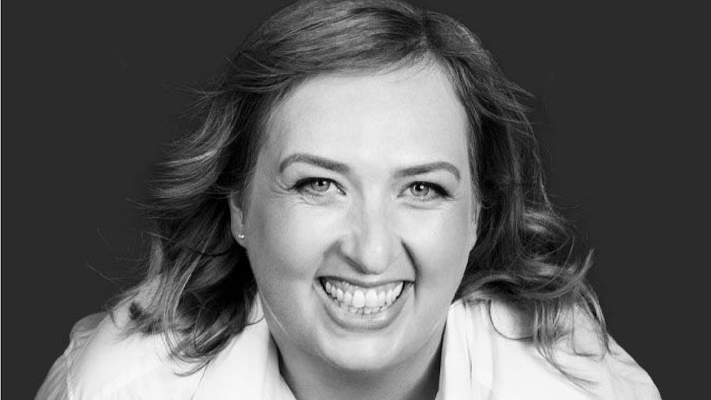Portrait of the author, black and white