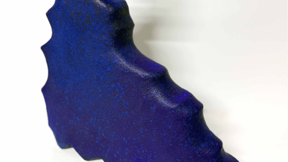 Blue ceramic form