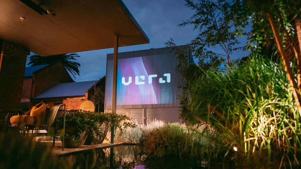 Garden, car stacker, light projection