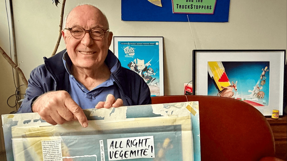 Peter with his original renderings