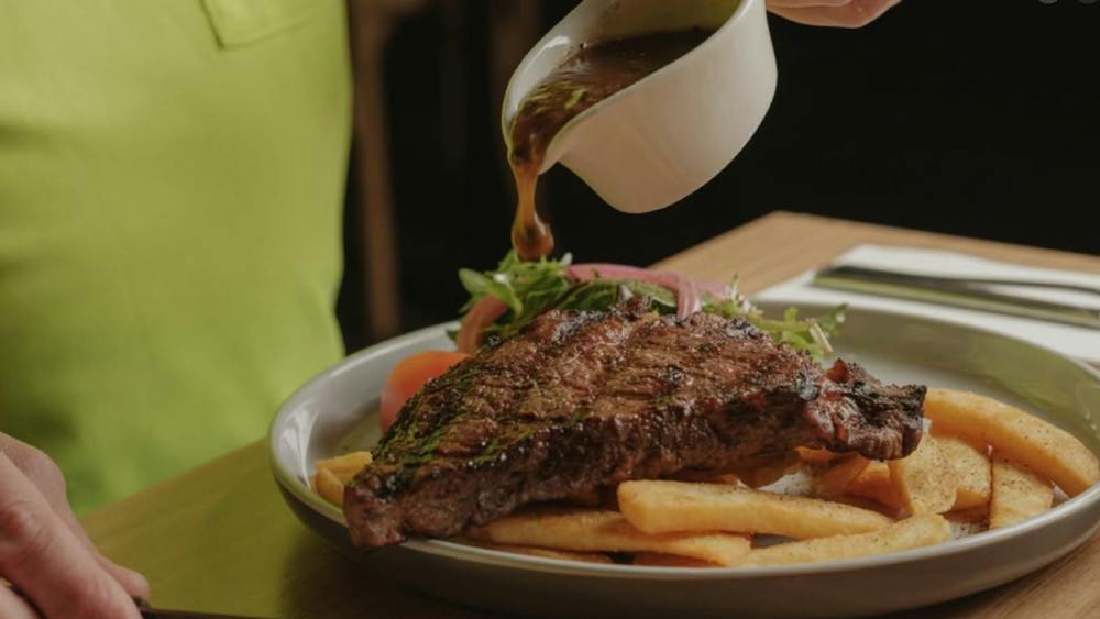 Mouthwatering steak cooked to your liking