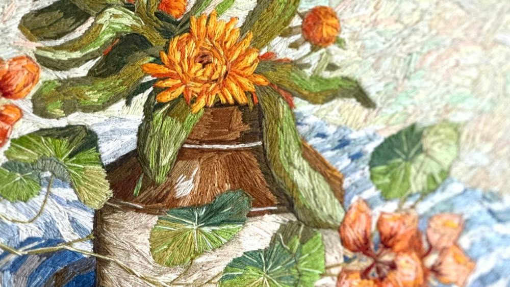 Painting with Stitched Thread