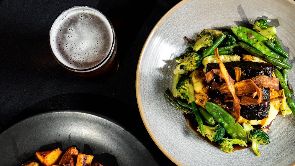 The George Hotel's Beef Cheek,Barramundi, & Roast of the Day