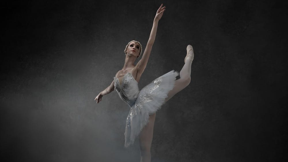 Solo Ballet Dancer as the White Swan