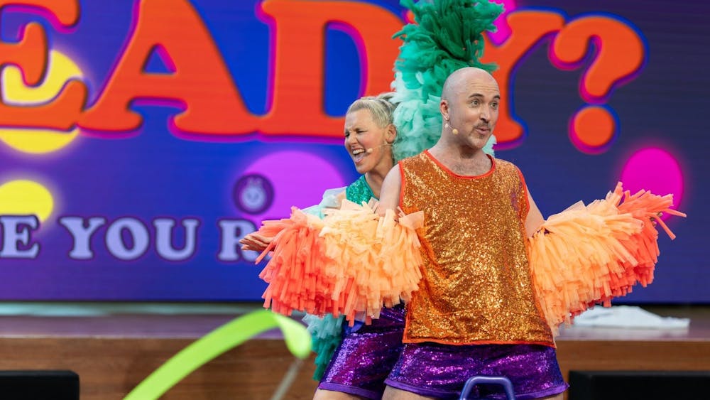 Play Date striking a pose on stage