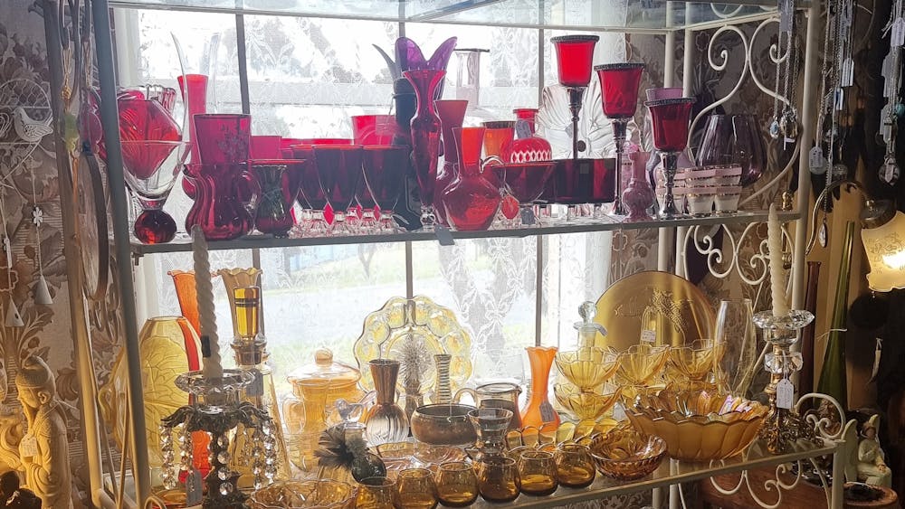 We have a huge range of coloured glass at the Ballarat Vintage & Collectables Market