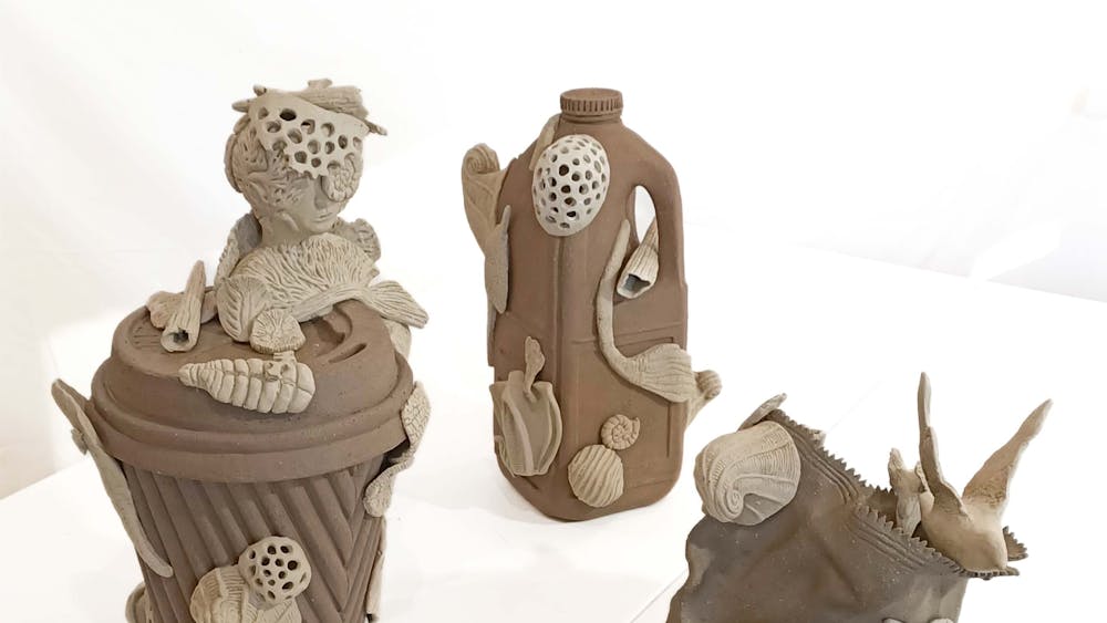 Three ceramic sculptures